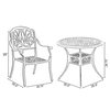 Gardenised Indoor and Outdoor Bronze Dinning Set 4 Chairs with 1 Table Bistro Patio Cast Aluminum. QI003959.BZ